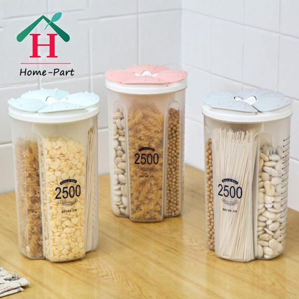 

storage bottles & jars kitchen tank sealed box compartment transparent whole grains dried fruit plastic
