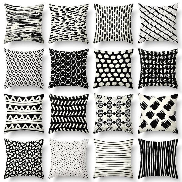 

black and white abstract colorful cushion cover throw pillow case for home chair sofa decoration square pillowcases cushion/decorative