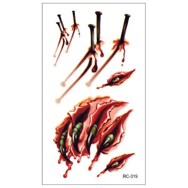 

temporary tattoos halloween terror tattoo waterproof long-lasting body sticker