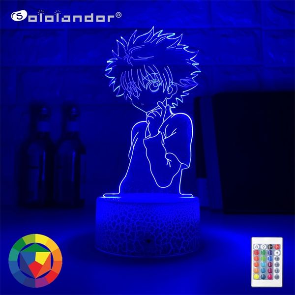 

3d lamp anime for kids child bedroom decor light dropshipping manga gift x hunter night light