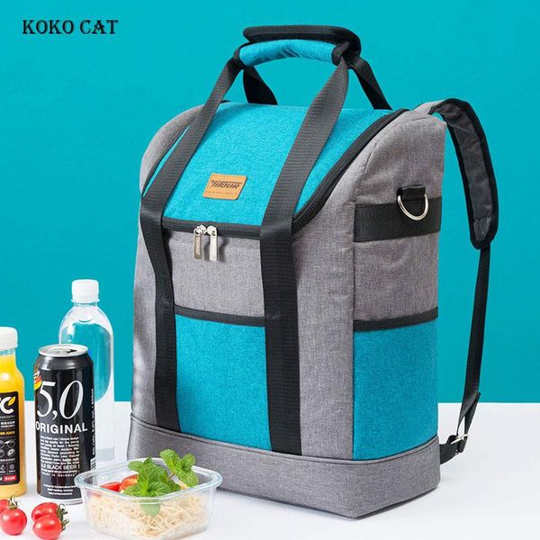 

stylish insulated lunch bags women thermal dinner box portable storage cooler picnic pouch for travel bolsa termica bag organizer, Blue;pink
