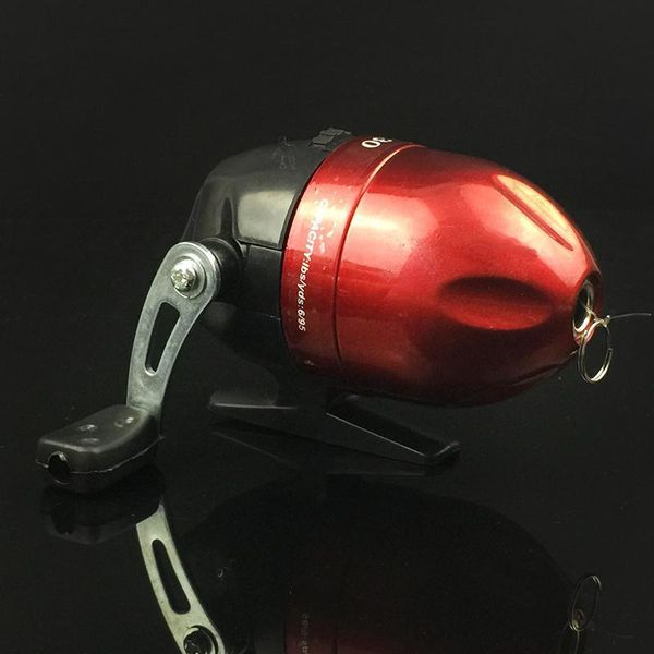 

baitcasting reels outdoor sports portable genuine fishing built-in reel red green practical gadgets lightweight 10*9*7cm