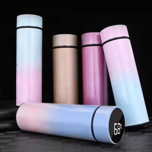 

water bottles 500ml temperature display thermo led smart digital tumbler