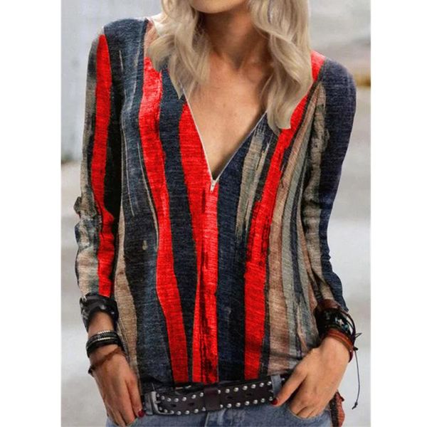 

women's t-shirt 2021 fall casual retro v-neck button long sleeve elegant office lady large size blusa feminina, White