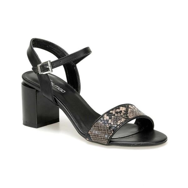 

19s-115 gold women sandals butigo, Black