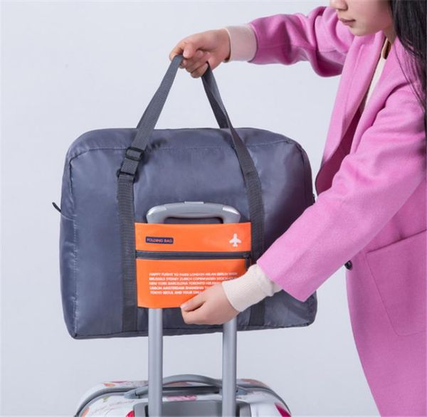 

duffel bags fashion waterproof travel bag large capacity journey duffle women nylon folding men luggage handbags wholesale