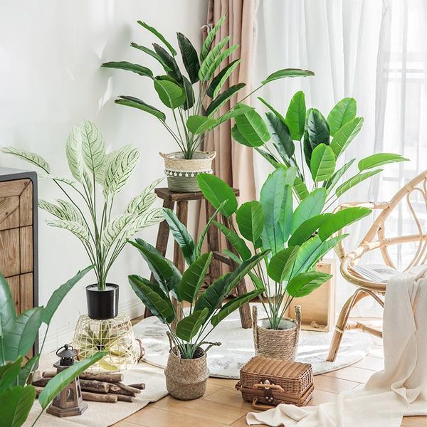 

nordic living room simulation green plant decoration false flower paradise bird small potted ornaments home decor decorative flowers & wreat