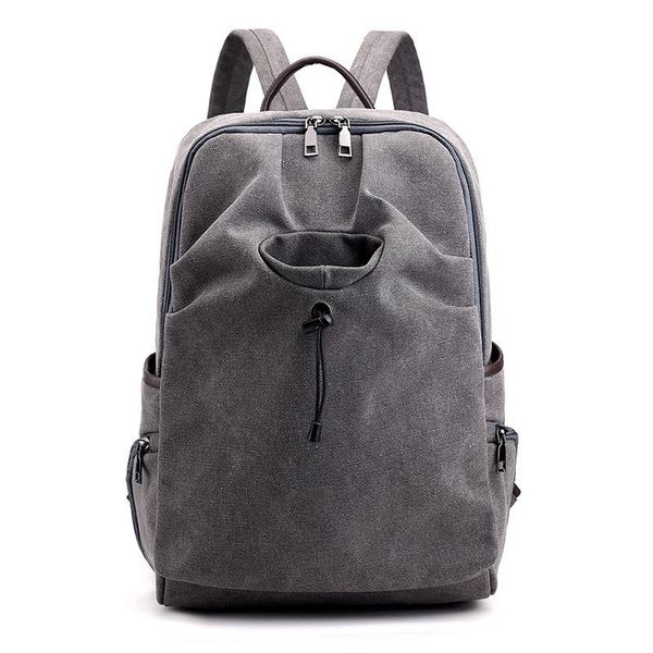 

backpack 16"canvas large capacity travel casual bag for woman and man