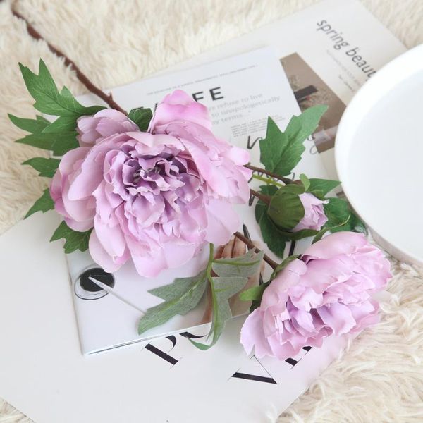 

artificial single branch rose peony flowers silk white peonies for spring home wedding decoration fake z0416#g20 decorative & wreaths