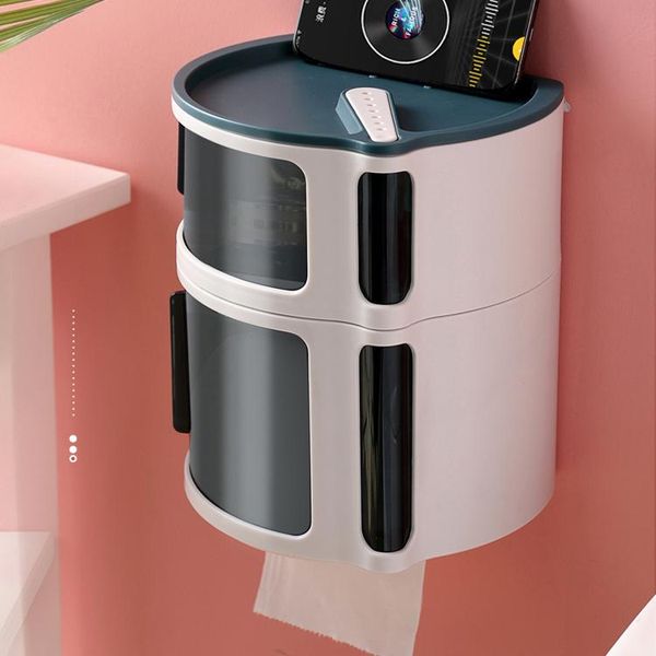 

toilet paper holders creative holder dispenser wall mounted portable box salle de bains bathroom products df50cz