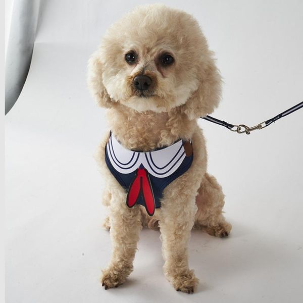 

dog collars & leashes pet harness adjustable soft nylon mesh breathable chest strape puppy collar cat outdoor walking supplies