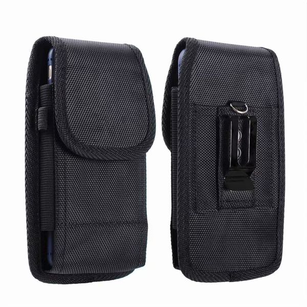 Universal Nylon Holster Clip da cintura Custodia per marsupio Sport all'aria aperta Viaggi Escursionismo Campeggio Robusto per telefono da 3,5-6,3 pollici iPhone 12 Pro Max Samsung S21 Ultra Huawei