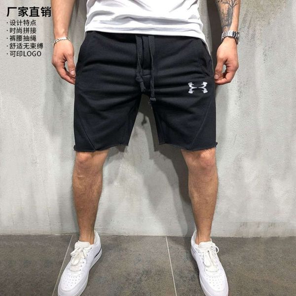 

muscle doctor summer men's sports and leisure shorts fashion brand personality capris pants, Black;white