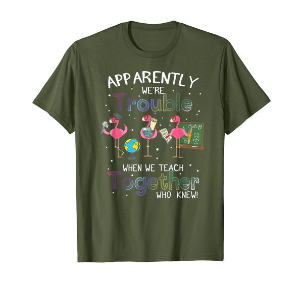 

Apparently We're Trouble When We Teach Together Gift T-Shirt, Mainly pictures