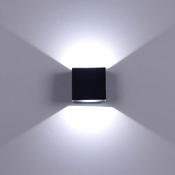 

wall lamp 6w square led aluminum dimmable up down sconce light decoration for bedroom bedside aisle stair living room