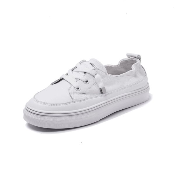 

small Casual spring shoes Korean white women's new 2021 student flat bottom leisure foundation board fashion 50B3 L652