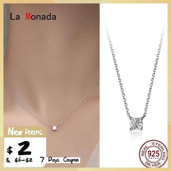 

chains la monada 38+4.8cm silver necklace for women fine 925 jewelry fashion neck minimalist pendants woman