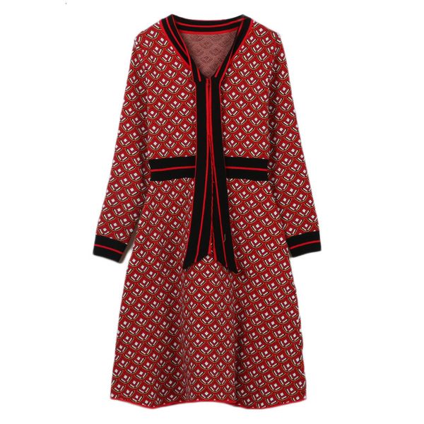 

casual dresses fashion chic autumn and winter woman dress elegant retro plaid letter print bow long sleeve high waist female lady robe me9b, Black;gray