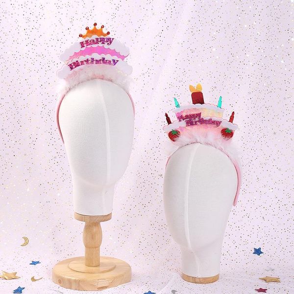 

party hats children's birthday cake hairband po props cute headband hair accessories hat decoration