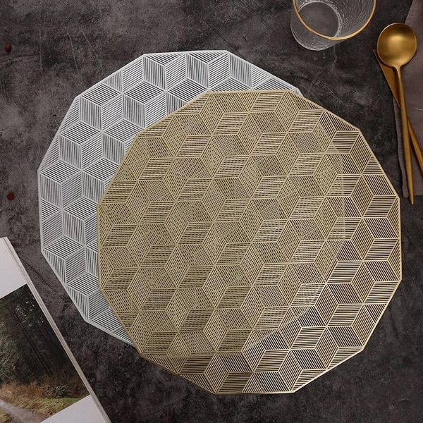 

mats & pads placemat for dining table 6-piece set of hollow square pattern mat decoration wedding