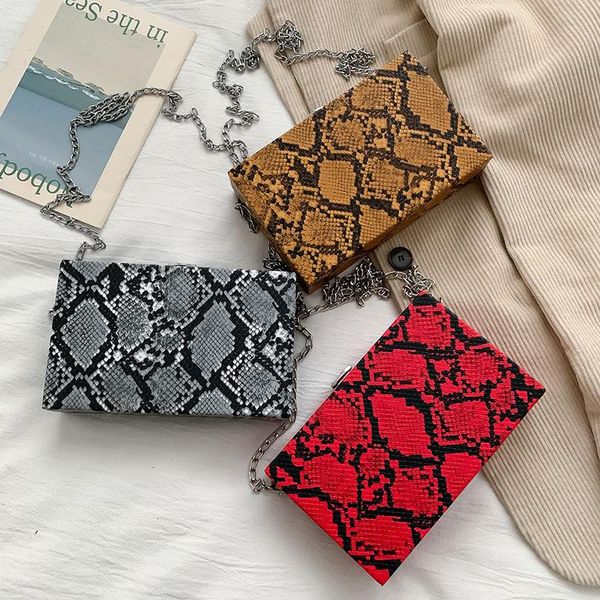 

evening bags box for women letter retro handbags designer square shoulder messenger chain girls purse sac