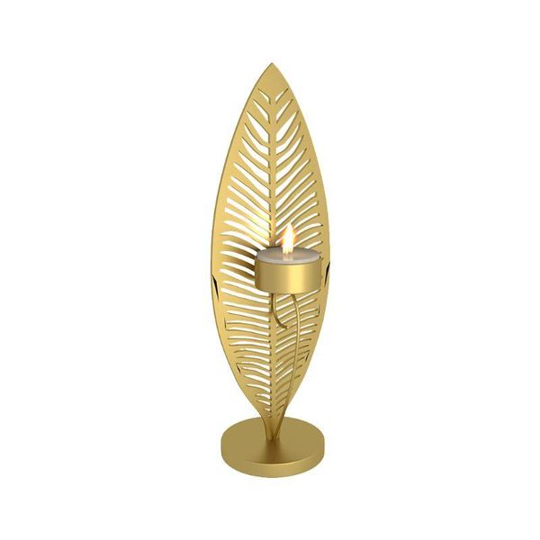 

candle holders nordic iron candlestick leaf leaves holder candelabra table centerpiece wedding party decor dropship