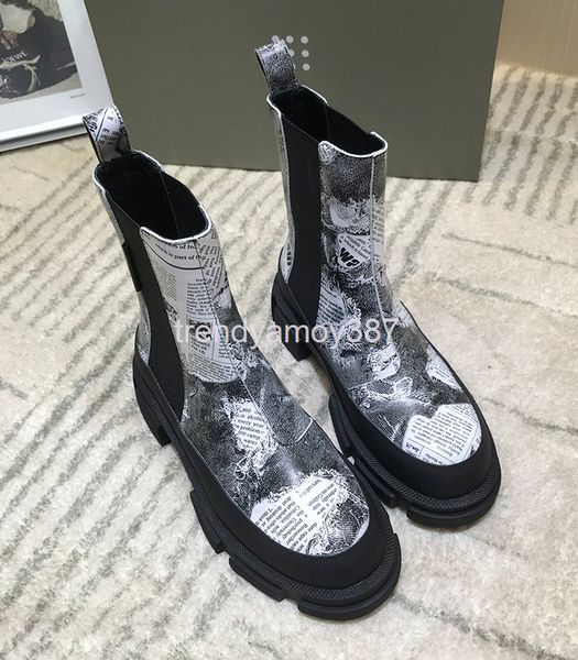 

boots martin boots cut women's chelsea with thin leather strap high, Black