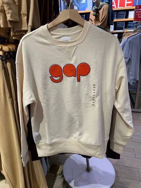 

factory outlet brand hoodie gap men's french loop woven soft sweater 2021 autumn new loose sports 756678, Black