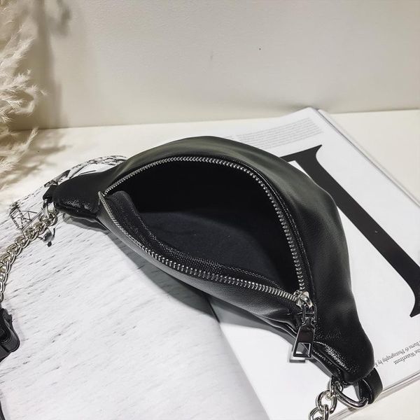 

waist bags 2021 summer pu women's bag simple chain single shoulder messenger belt
