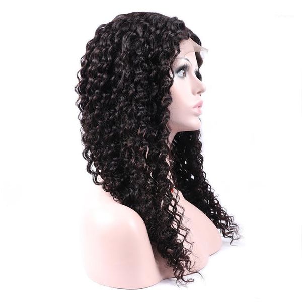 

mstoxic deep wave clsoure wig 6x6 lace closure brazilian front human hair wigs natural color remy hair1, Black;brown