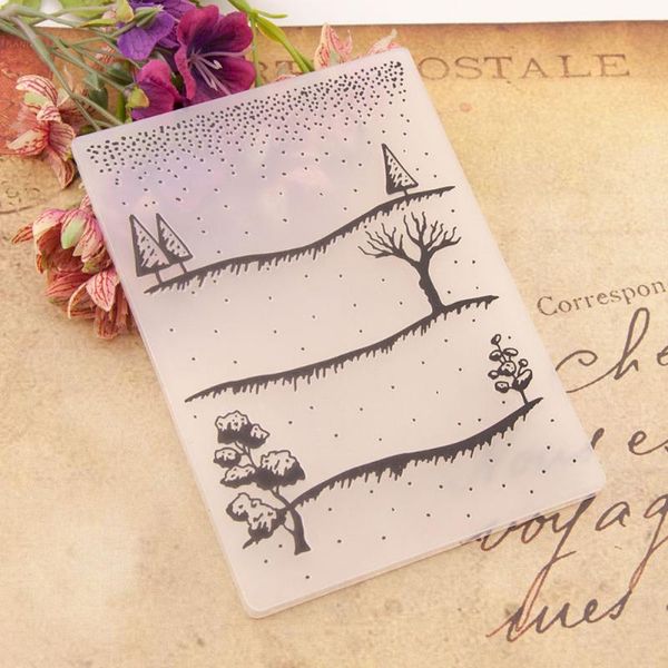 

craft tools christmas tree snow day transparent embossed sheet diy paper cutting dies scrapbooking plastic embossing folder