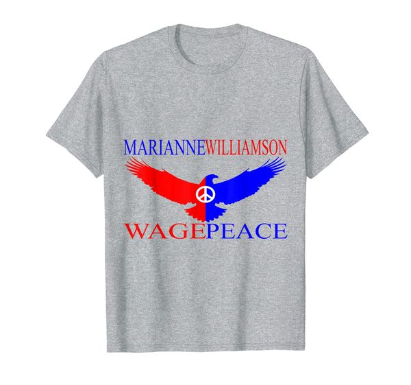 

marianne williamson - wage peace t-shirt, White;black