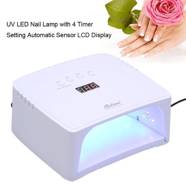 

48/60w uv led nail lamp dryer with 4 timer setting automatic sensor lcd display1