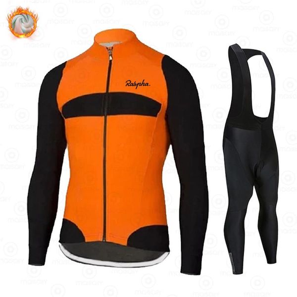 

racing sets ralvpha winter fleece cycling ropa ciclismo men's jerseys outdoor bike bicycle long sleeve clothing suits, Black;blue