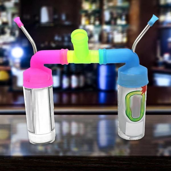 

three way pipe portable lightweight professional water connector three-dimensional 3 hose tube for party drinking straws