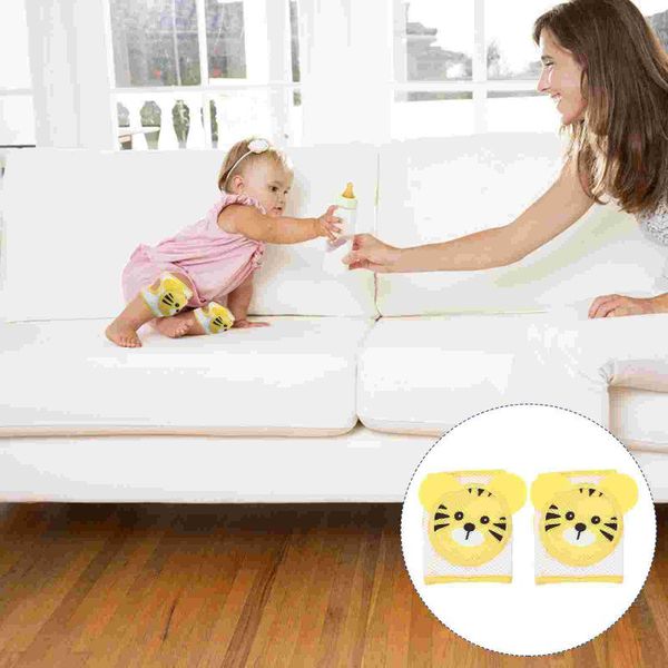

elbow & knee pads 2pcs baby mesh protector cover toddlers pad supplies, Black;gray
