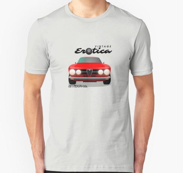 

men's t-shirts men short sleeve tshirt vintage erotica 1750 gtv t shirt women t-shirt, White;black