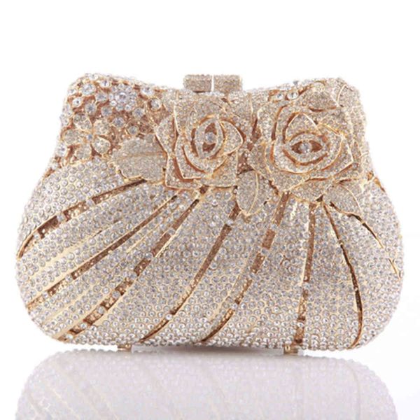 

handmade hollow out party crystal evening bag