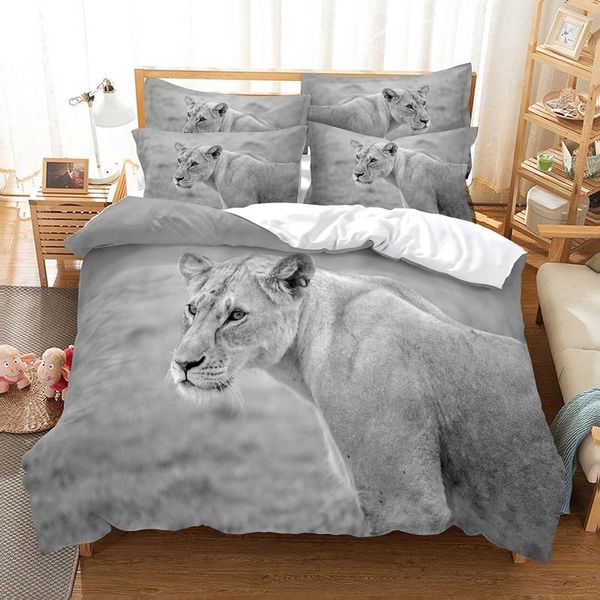 

bedding sets lion in the wilderness duvet cover set 3d digital printing bed linen fashion design comforter