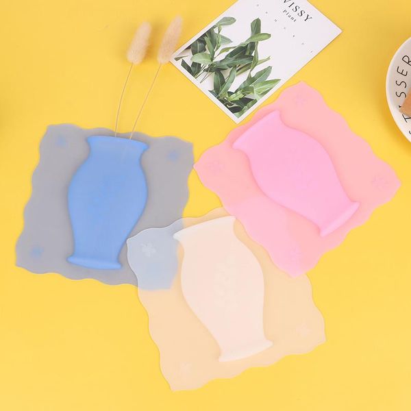 

vases 1pcs silicone sticky vase easy removable wall sticker fridge magic flower plant diy home decoration accessories