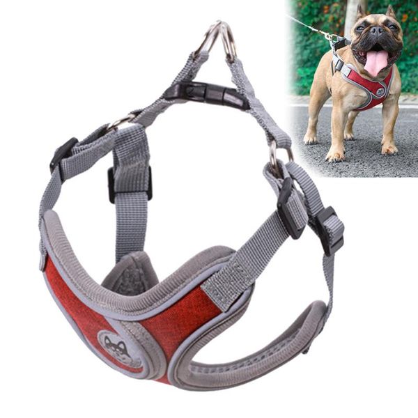 

dog collars & leashes harness for small medium dogs no pull step-in and leash set choke soft padded pet vest reflective