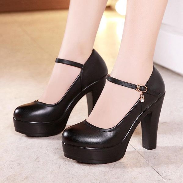 

dress shoes women pumps high heels shallow platform fashion black office women's wedding party large size ladies