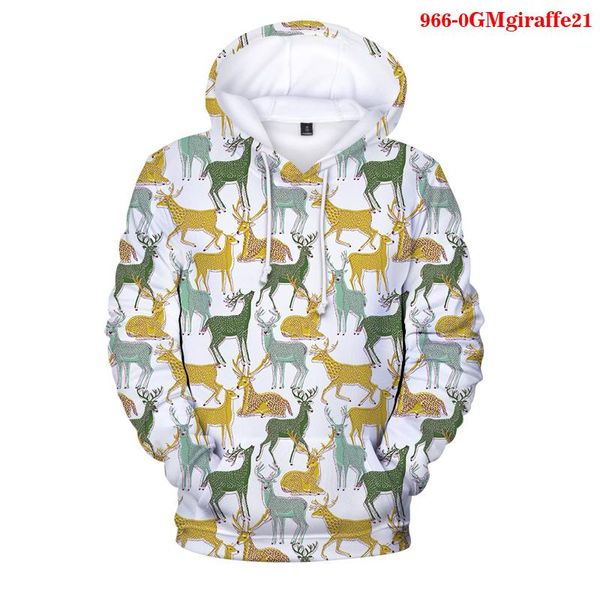 

animal printed clothes giraffe 3d hoodies cute sweatshirts fashion for women mens clothing aesthetic gothic men's &, Black