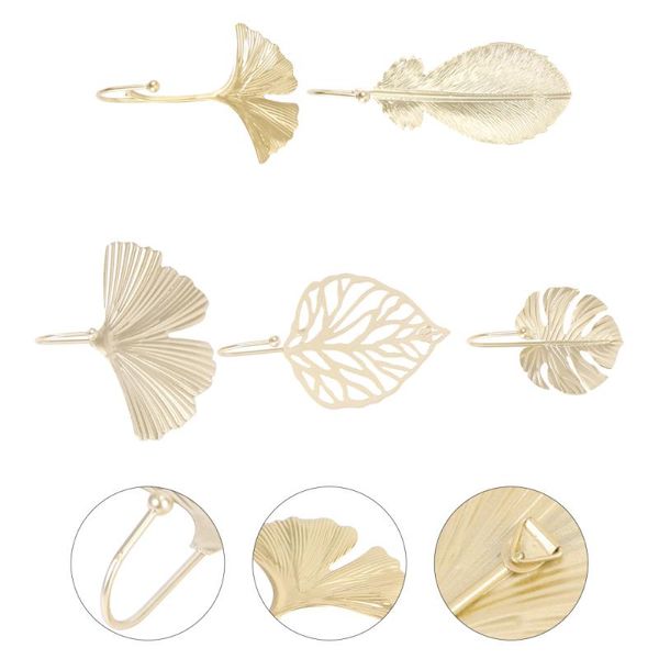 

5pcs nordic hooks creative hangers wall home (golden, random style) & rails