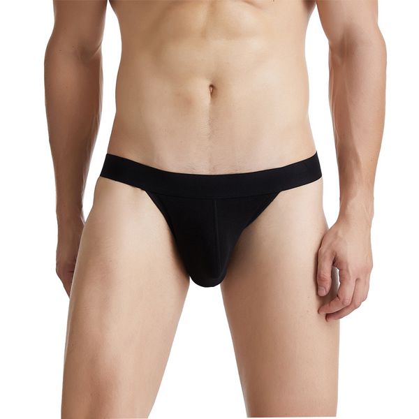 

ycfy solid color classic stretch cotton men's double d underwear, Black;white