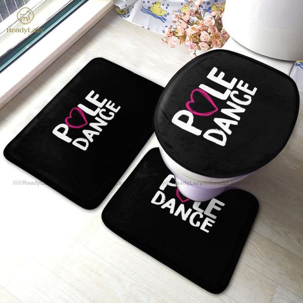 

bath mats poledance mat 3 piece anti slip modern bathroom set polyester toilet rug