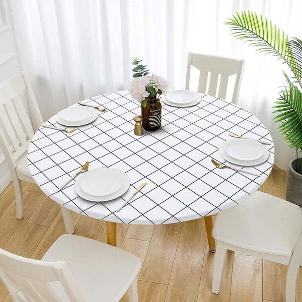 

table cloth 60/100/120cm waterproof tablecloth round nordic style oil-proof cover for dining el wedding birthday party home decor