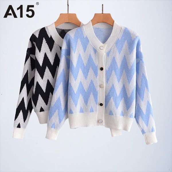 

women's knits & tees a15 women short cardigan knitted sweater fall spring long sleeve jumper cardigans casual streetwear fashion pull f, White