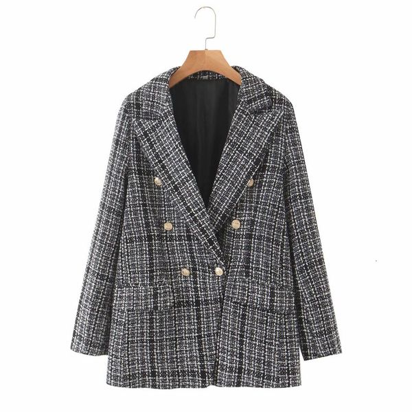 

sweaters fashion new tweed double breasted lapel long sleeve chic female jacket sweet high waist mini plaid women's skirts suit, White;black