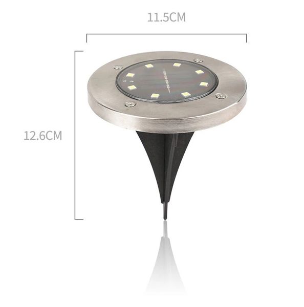 

4 pcs led solar power in ground lights outdoor garden courtyard landscape - white